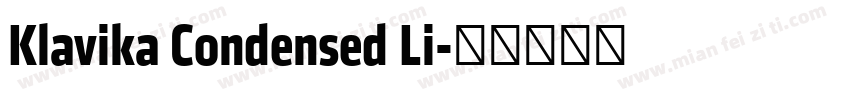 Klavika Condensed Li字体转换